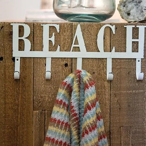 Velvet bed skirts for a luxurious and elegant appearanceBeach Metal Wall Hook Sign