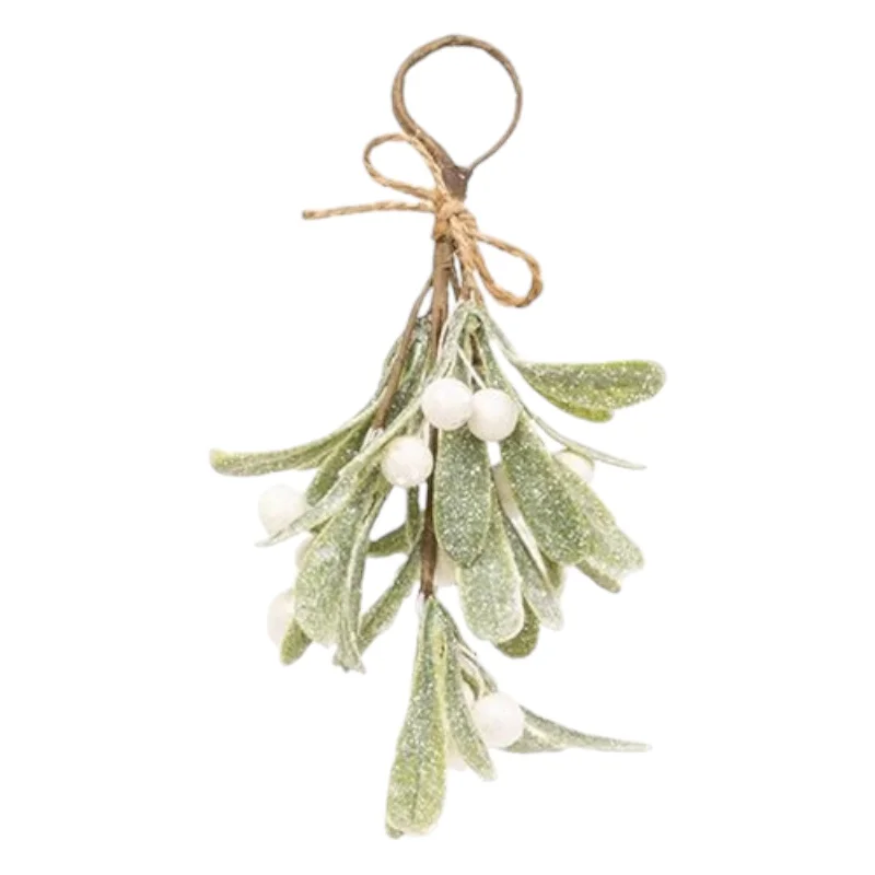 Bed skirts with a shabby - chic styleGlittered Hanging Mistletoe
