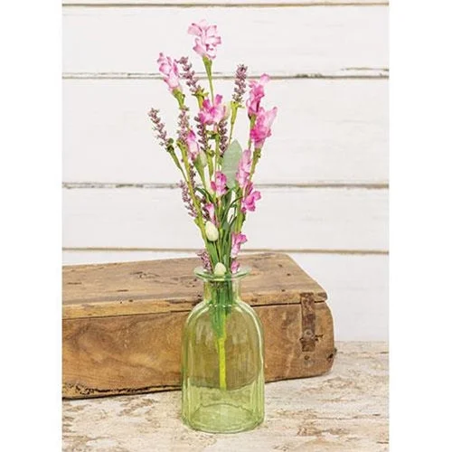 Bed skirts with a soft fleece lining for added comfortBeveled Green Glass Bottle Vase