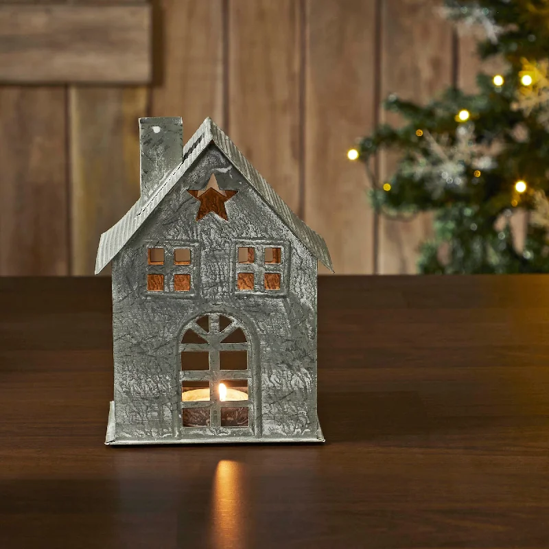 Bed skirts with a high - quality elastic waistbandTealight Holder Metal Village House H Antique Grey 7.25x5.5x4.75 Bed skirts with a high - quality elastic waistbandTealight Holder Metal Village House H Antique Grey 7.25x5.5x4.75