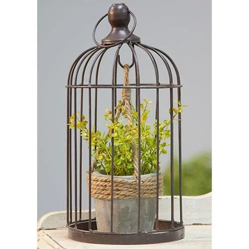 Bed skirts with a multi - colored pattern*Metal Birdcage with Cement and Jute Plant Holder Small Bed skirts with a multi - colored pattern*Metal Birdcage with Cement and Jute Plant Holder Small