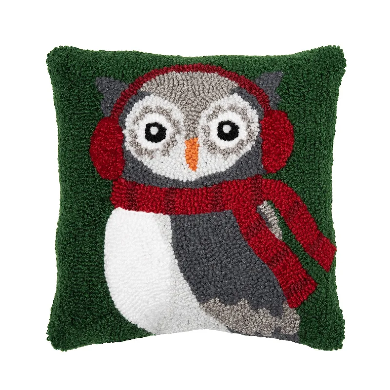 Cooling Pillows for Hot SleepersWinter Owl Hooked Mini Pillow