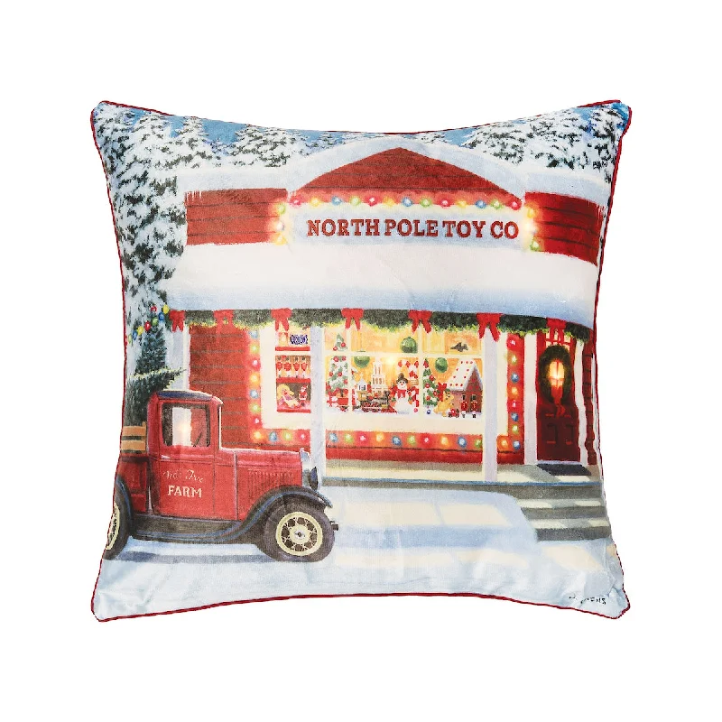Memory Foam Pillows for Neck SupportNorth Pole Toy Shop LED Pillow