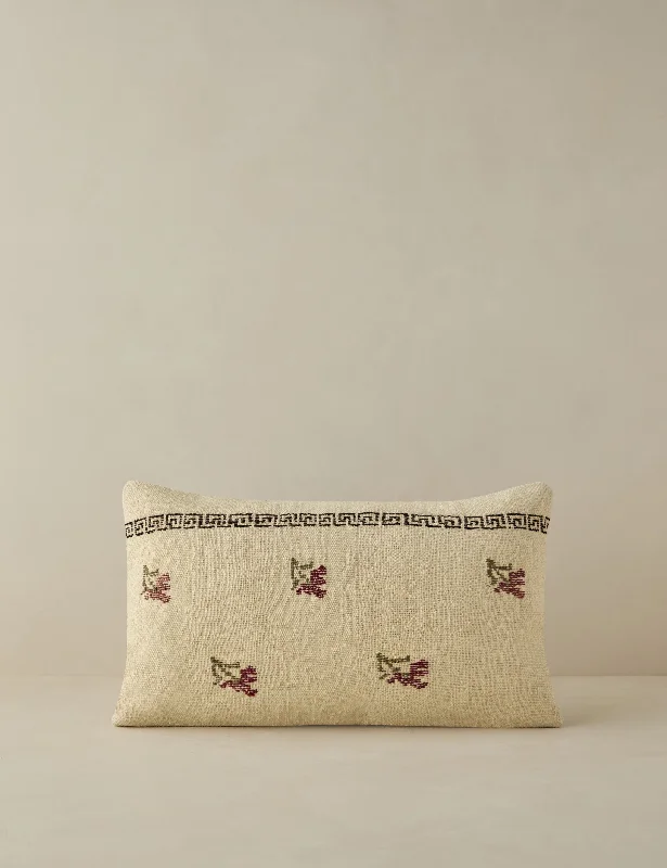 Decorative Pillows for Living Room MakeoverVintage Lumbar Pillow No. 27, 12" x 20"