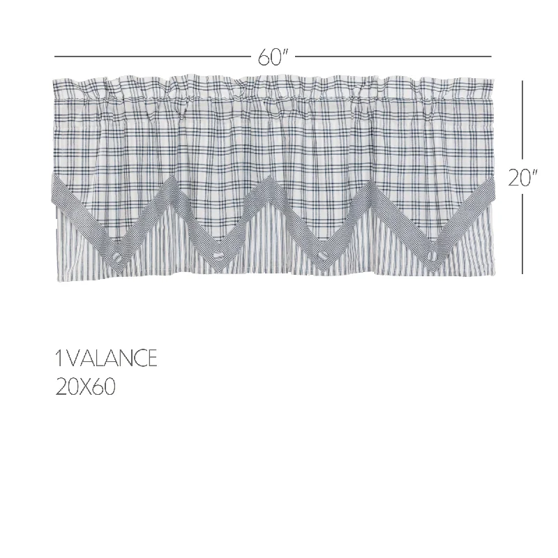 Bed skirts with a high - thread count for a quality feelSawyer Mill Blue Valance Layered 20x60 Bed skirts with a high - thread count for a quality feelSawyer Mill Blue Valance Layered 20x60