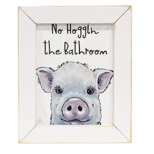 Checkered bed skirts for a classic patternNo Hoggin' Framed Print