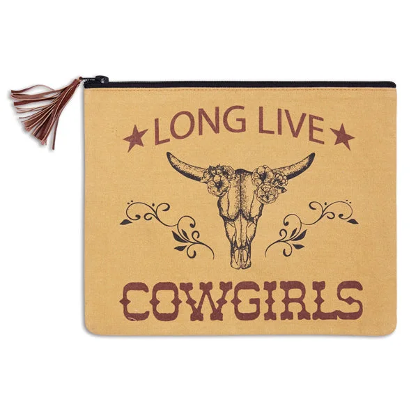 Bed skirts with a plaid pattern for a traditional styleLong Live Cowgirls Travel Bag