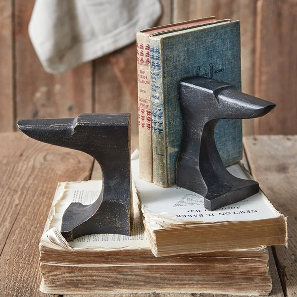 Bed skirts with a geometric cut - out designAnvil Bookends