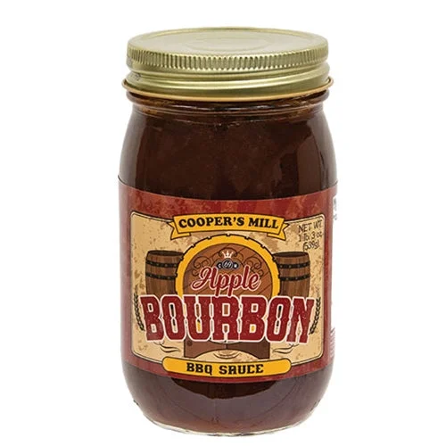 Bed skirts with a modern art - inspired printApple Bourbon BBQ Sauce Pint Jar