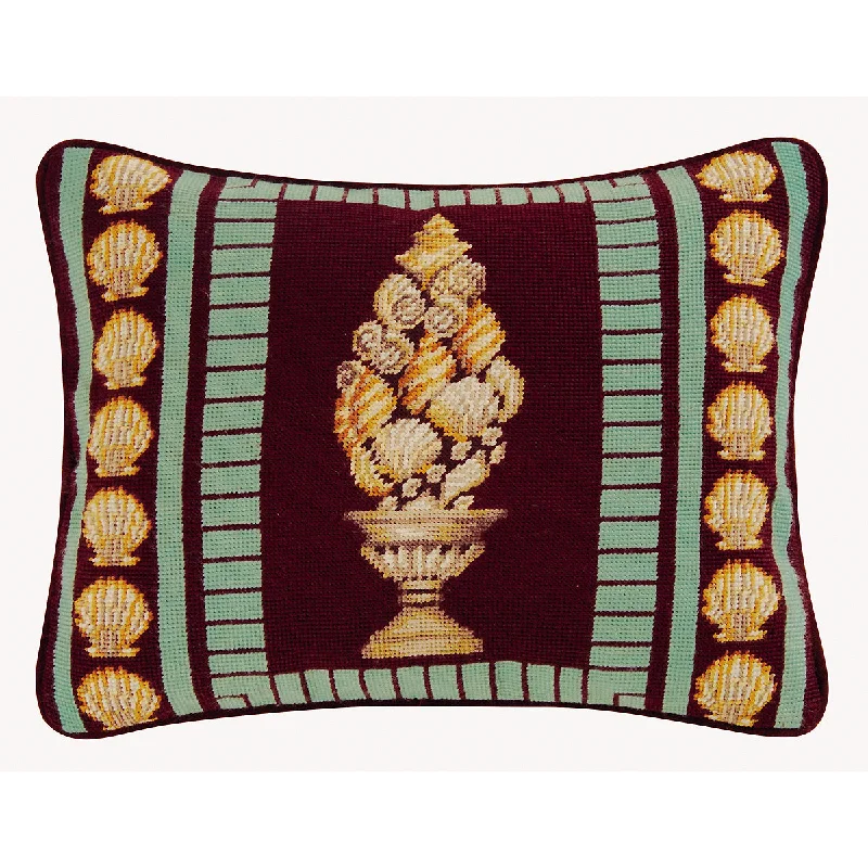 Square Pillows for Modern Home DecorSeashell Topiary Pillow