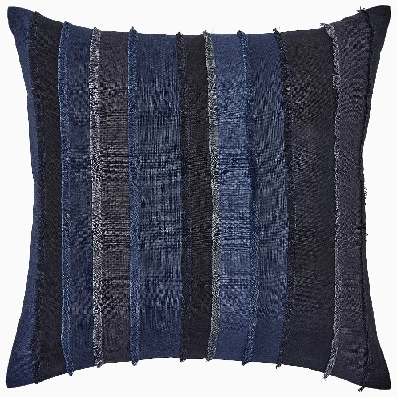 Lumbar Support Pillows for Car SeatsFringed Indigo Decorative Pillow