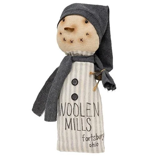 Bed skirts with a metallic thread for a touch of glamourWoolen Mills Snowman Doll