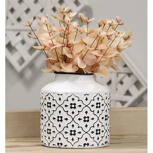 Bed skirts with a bohemian - inspired patternBlack & White Floral Patterned Metal Vase Short Bed skirts with a bohemian - inspired patternBlack & White Floral Patterned Metal Vase Short