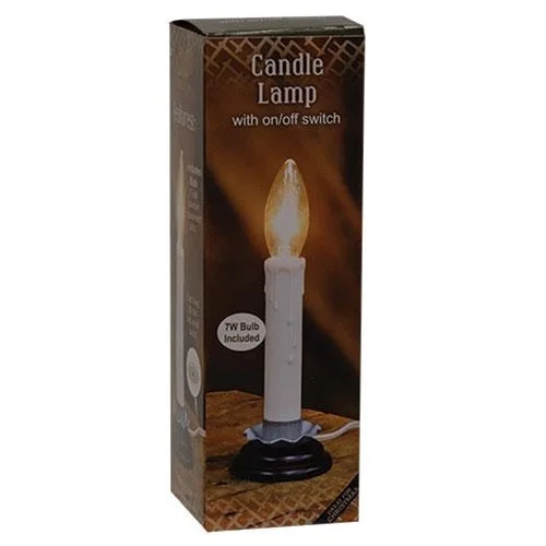 Bed skirts with a eco - friendly material5" White Country Candle Lamp w/Non Flicker 7W Bulb