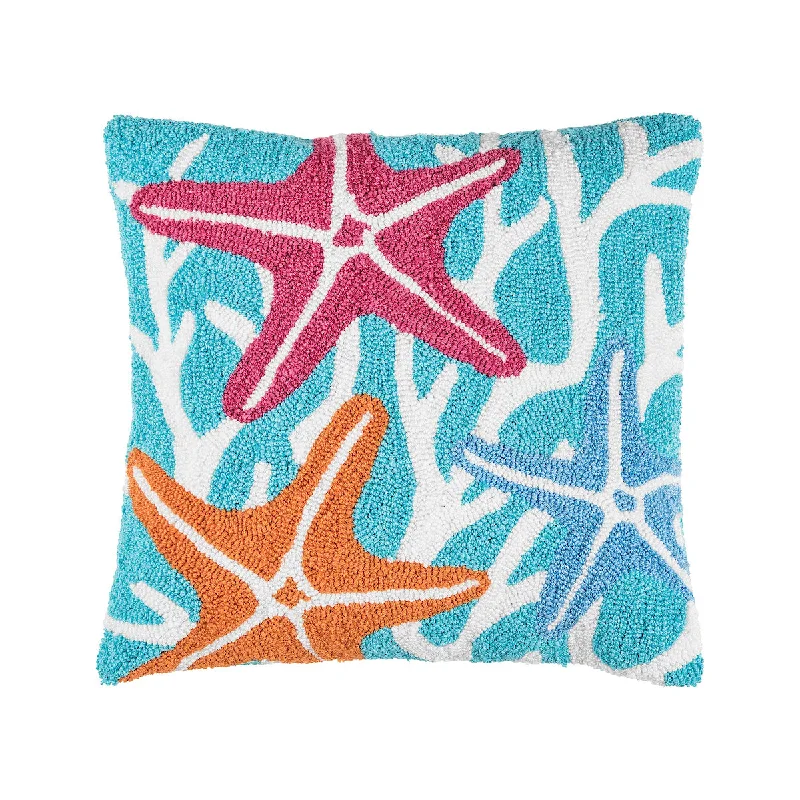 Square Pillows for Modern Home DecorColorful Starfish Pillow
