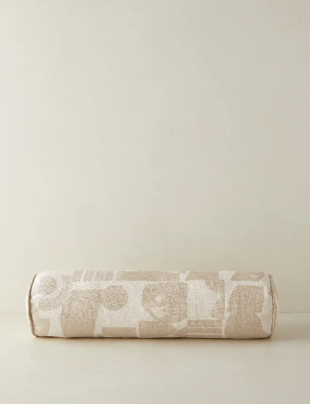 Round Pillows for Boho-Style InteriorsOrganic Shapes Linen Bolster Pillow by Sarah Sherman Samuel