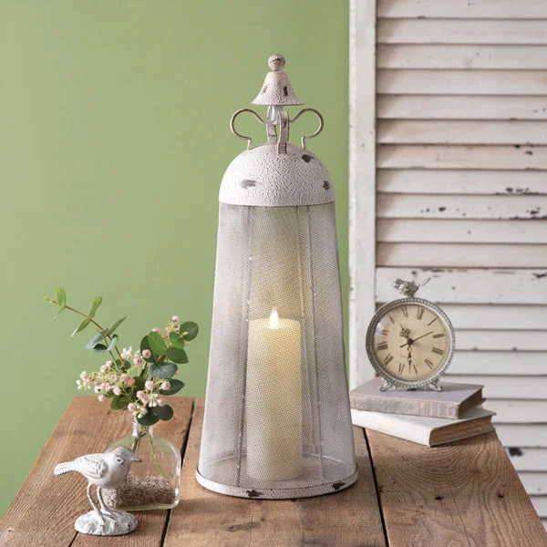 Bed skirts with a satin finish for a shiny appearanceAntique Metal Crown Cloche