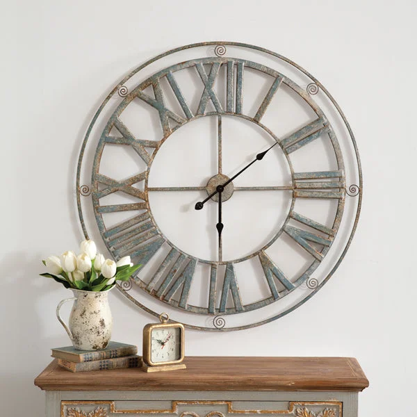 Bed skirts with a unicorn - themed print for kids' bedsFarmhouse Denim Wall Clock
