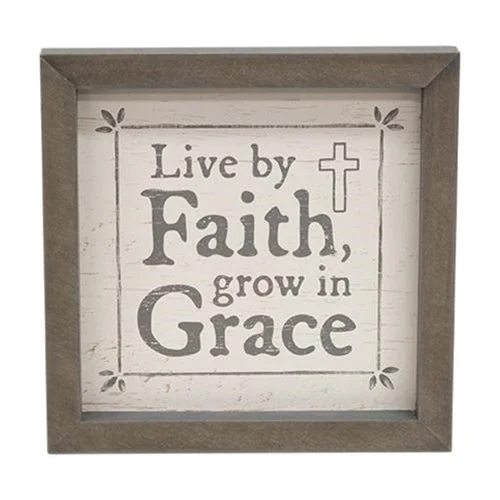 Bed skirts with a Christmas - themed patternLive By Faith Framed Sign