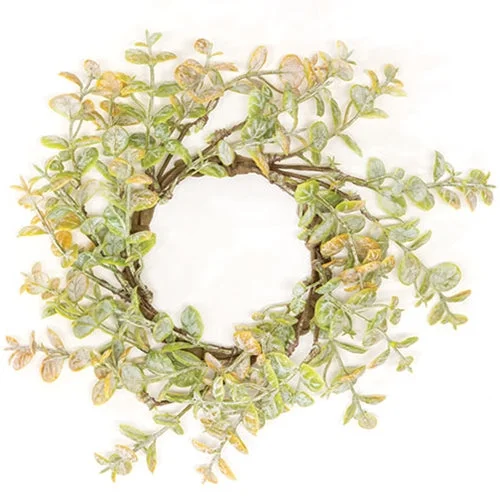 Bed skirts with a tie - back design for adjustabilityGolden Harvest Leaves Candle Ring 3.5"