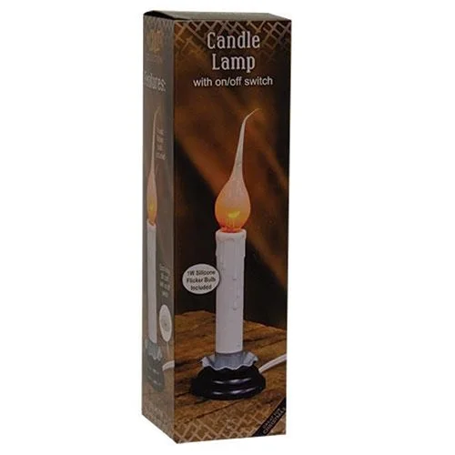 Bed skirts with a retro - style pattern5" White Electric Flicker Candle Lamp