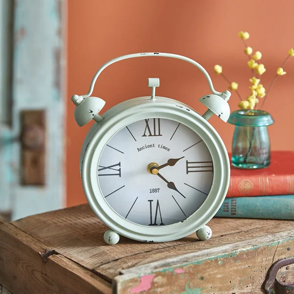 Bed skirts with a beach - themed printMint Twin Bell Tabletop Clock