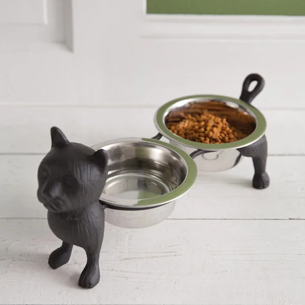 Bed skirts with a child - friendly printCast Iron Cat Feeder