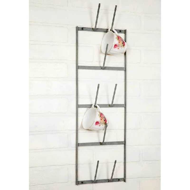Bed skirts with a nautical themeNarrow Galvanized Metal Wall Cup Holder Rack