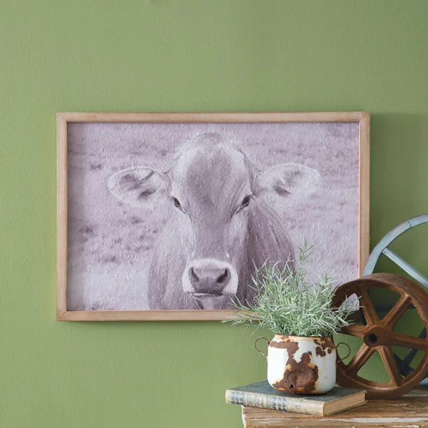 Bed skirts with a country - style patternBrown Swiss Cow Wall Art