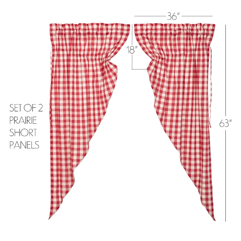 Bed skirts with a tropical print for a vacation - inspired feelAnnie Buffalo Red Check Prairie Short Panel Set of 2 63x36x18 Bed skirts with a tropical print for a vacation - inspired feelAnnie Buffalo Red Check Prairie Short Panel Set of 2 63x36x18