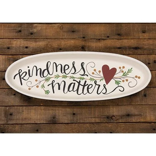 Velvet bed skirts for a luxurious and elegant appearanceKindness Matters Oval Tray