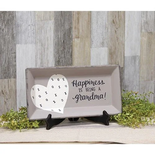 Bed skirts with a child - friendly printHappiness is Being a Grandma Rectangle Tray