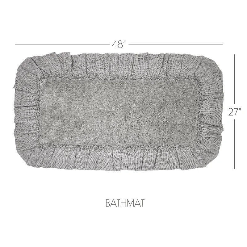 Bed skirts with a tropical print for a vacation - inspired feelBurlap Dove Grey Bathmat 27x48 Bed skirts with a tropical print for a vacation - inspired feelBurlap Dove Grey Bathmat 27x48