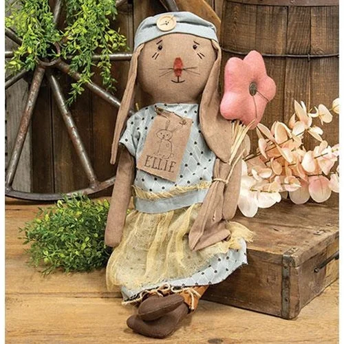 Bed skirts in pastel shades for a delicate lookEllie Bunny Doll with Flower