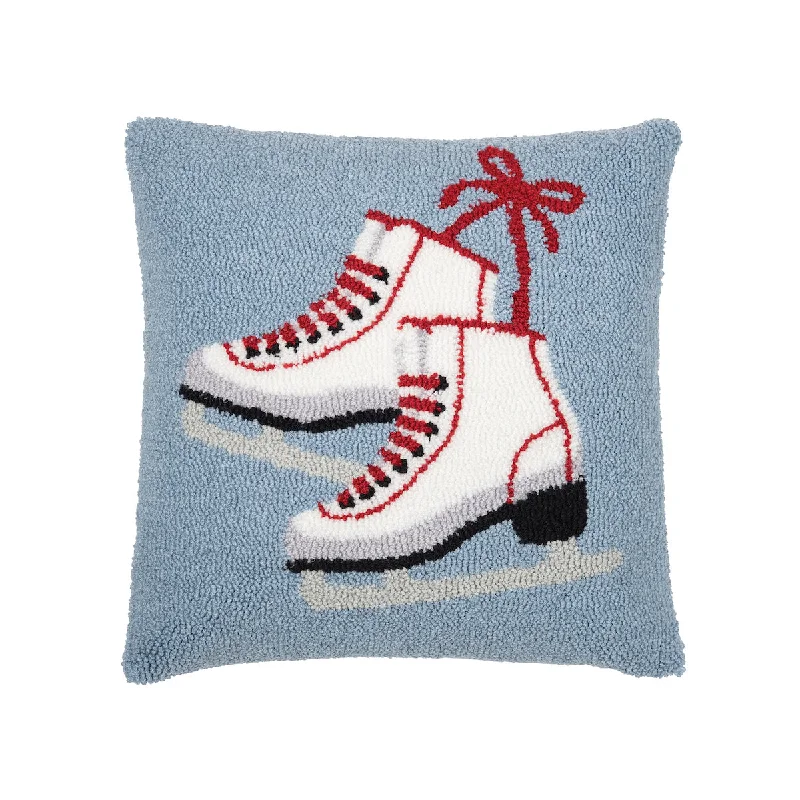 Round Pillows for Boho-Style InteriorsIce Skates Pillow
