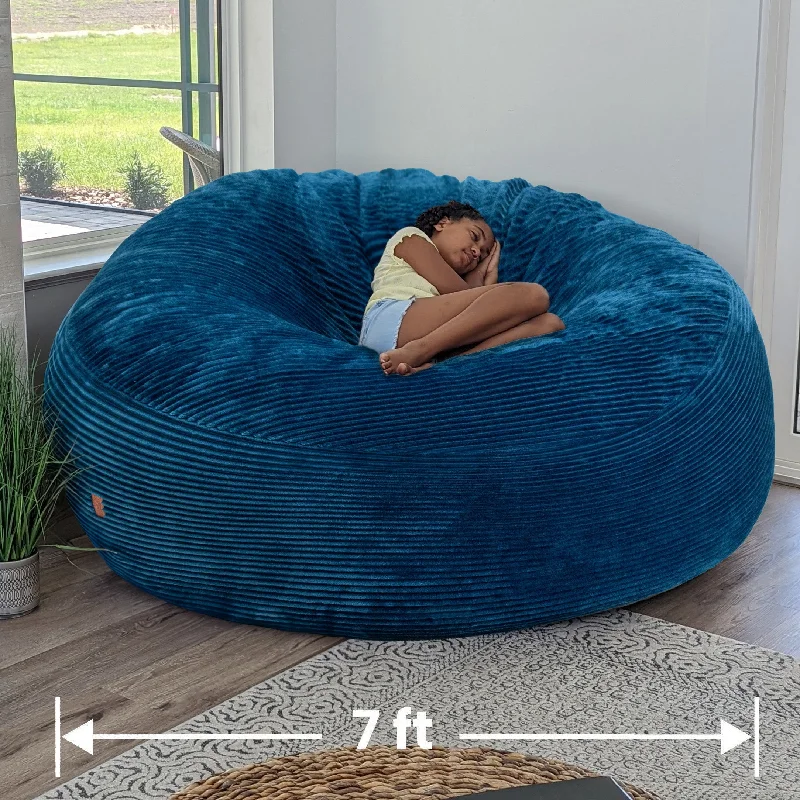 King - size mattresses for spacious master bedroomsPlush Corduroy Giant Bean Bag Chair