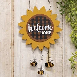 Bed skirts with a multi - colored pattern"Welcome Home" Sunflower & Bees Hanger