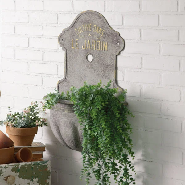 Full - size bed skirts with a gathered fabricChâteau Cascade Wall Water Fountain Planter