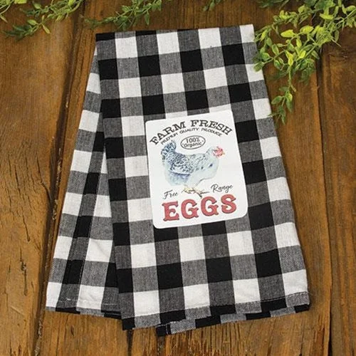 Bed skirts in neutral colors for easy pairingFarm Fresh Eggs Black & White Buffalo Check Dish Towel Bed skirts in neutral colors for easy pairingFarm Fresh Eggs Black & White Buffalo Check Dish Towel