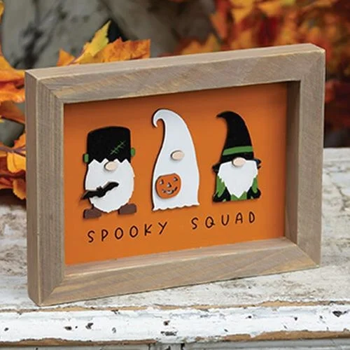 Bed skirts with a herringbone pattern for a sophisticated lookSpooky Squad Gnomes Framed Sign Bed skirts with a herringbone pattern for a sophisticated lookSpooky Squad Gnomes Framed Sign