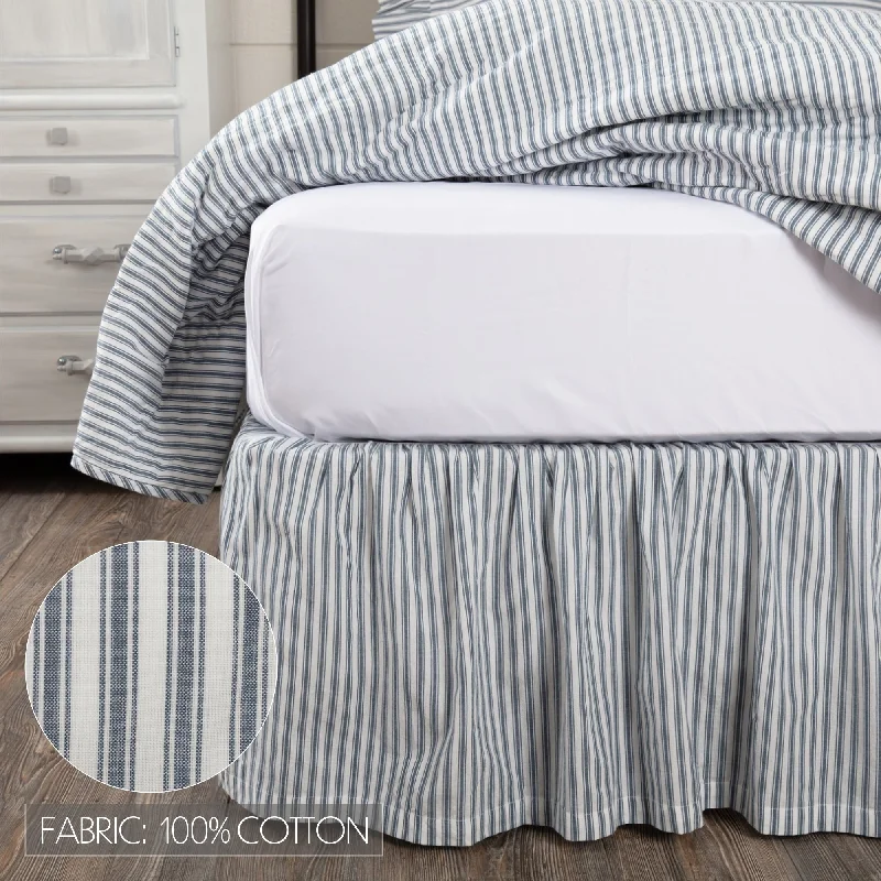 Bed skirts with a ruffled tiered designSawyer Mill Blue Ticking Stripe Twin Bed Skirt 39x76x16 Bed skirts with a ruffled tiered designSawyer Mill Blue Ticking Stripe Twin Bed Skirt 39x76x16