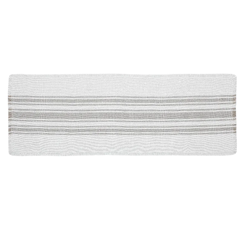 Bed skirts with a contemporary styleAntique White Stripe Dove Grey Indoor/Outdoor Runner 12x36 Bed skirts with a contemporary styleAntique White Stripe Dove Grey Indoor/Outdoor Runner 12x36