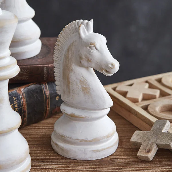 Bed skirts with a tropical print for a vacation - inspired feelResin Chess Sculpture - Knight