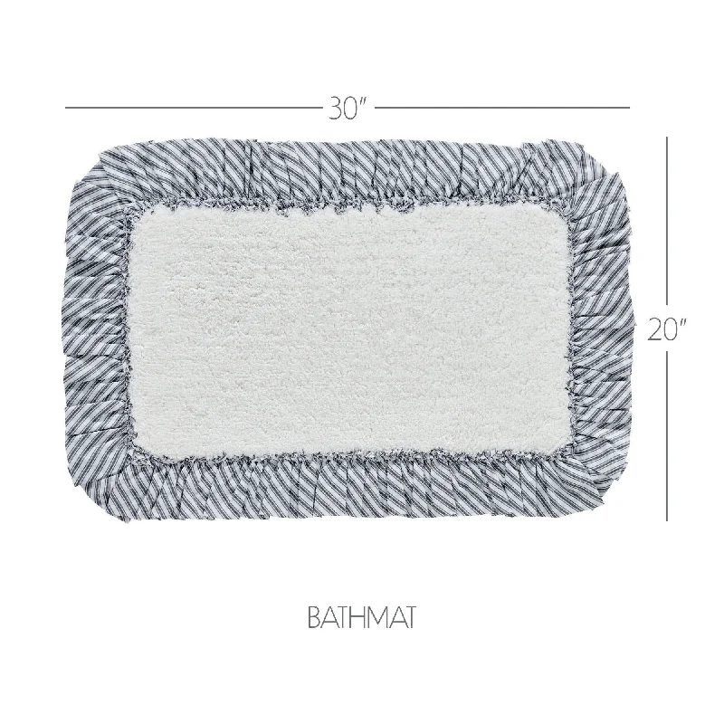 California king bed skirts for a larger bedSawyer Mill Black Bathmat 20x30