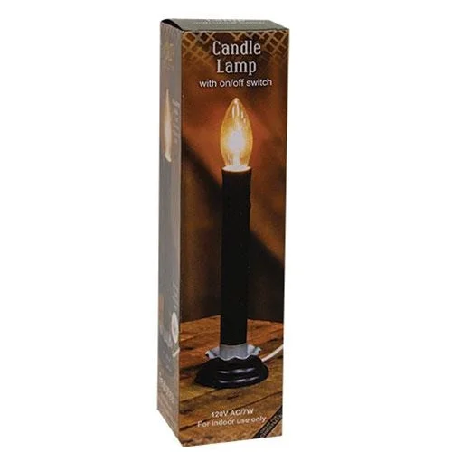 Bed skirts with a country - style pattern7" Black Electric Candle Lamp