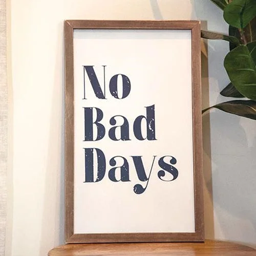 Bed skirts with a paisley print for an exotic feelNo Bad Days Framed Sign