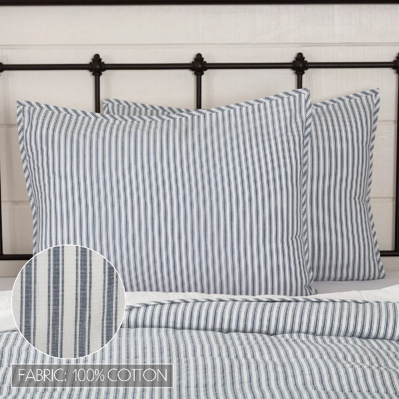 Bed skirts with a plaid pattern for a traditional styleSawyer Mill Blue Ticking Stripe Standard Sham 21x27 Bed skirts with a plaid pattern for a traditional styleSawyer Mill Blue Ticking Stripe Standard Sham 21x27