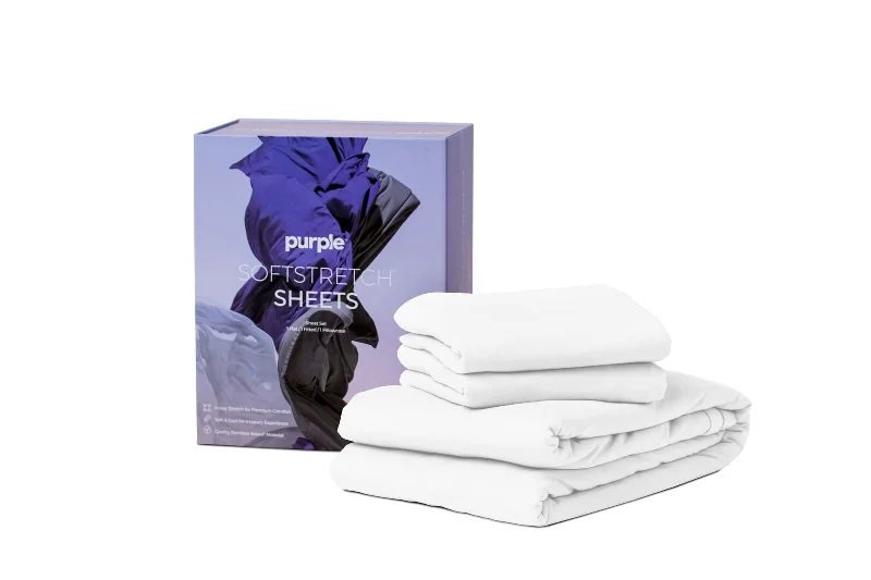 Innerspring mattresses with coil counts for supportPurple White Soft Stretch Sheets