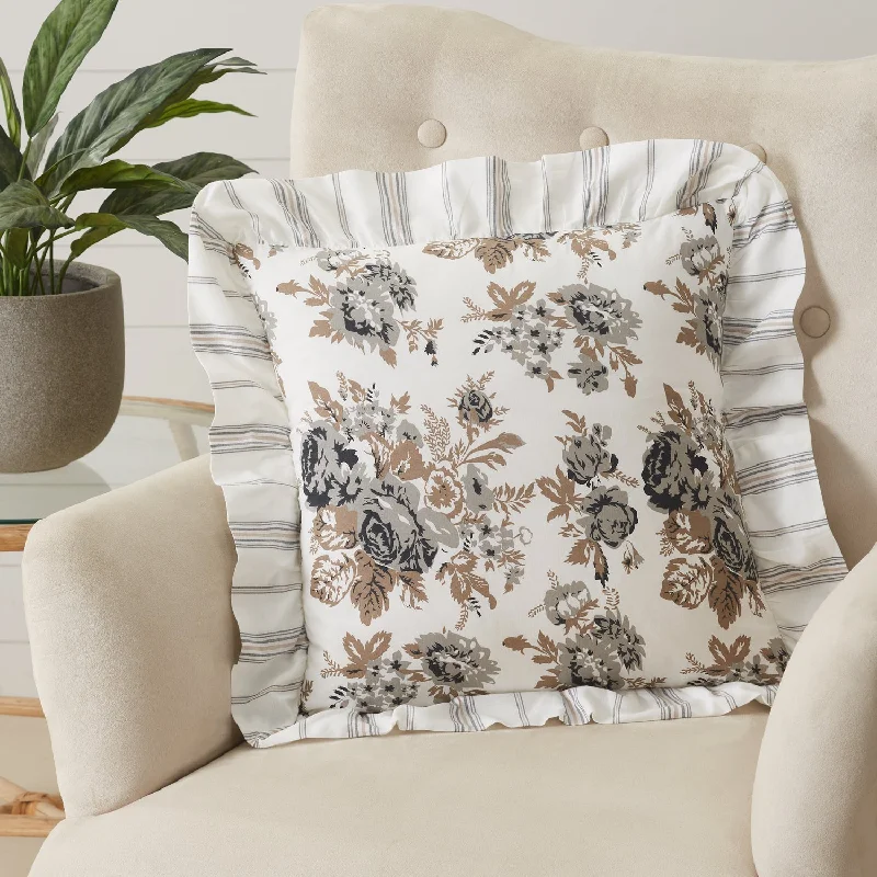 Cotton Pillows for Natural ComfortPortabella Floral Ruffled Pillow