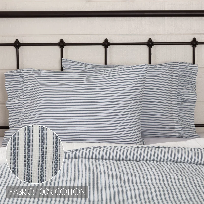 California king bed skirts for a larger bedSawyer Mill Blue Ticking Stripe Ruffled Standard Pillow Case Set of 2 21x30 California king bed skirts for a larger bedSawyer Mill Blue Ticking Stripe Ruffled Standard Pillow Case Set of 2 21x30